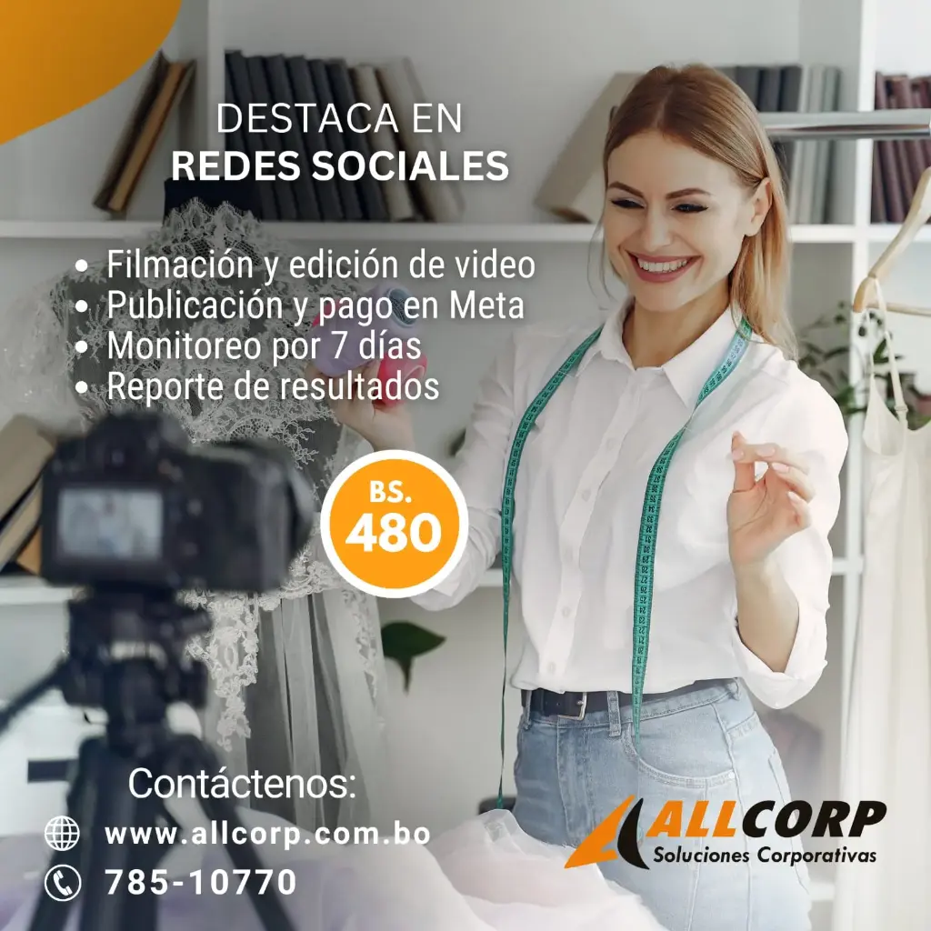 Filmación y edición de vídeo (Diseño, 1 video)